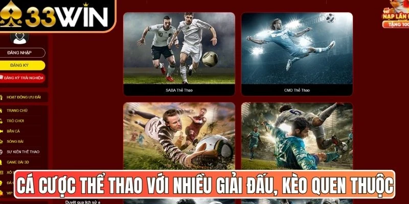 Cá cược thể thao với nhiều giải đấu, đa kèo quen thuộc
