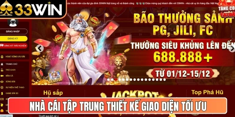 Nhà cái tập trung thiết kế giao diện tối ưu